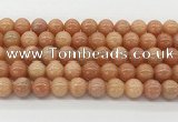 CCA516 15.5 inches 10mm round peach calcite gemstone beads