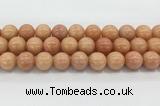 CCA518 15.5 inches 14mm round peach calcite gemstone beads wholesale