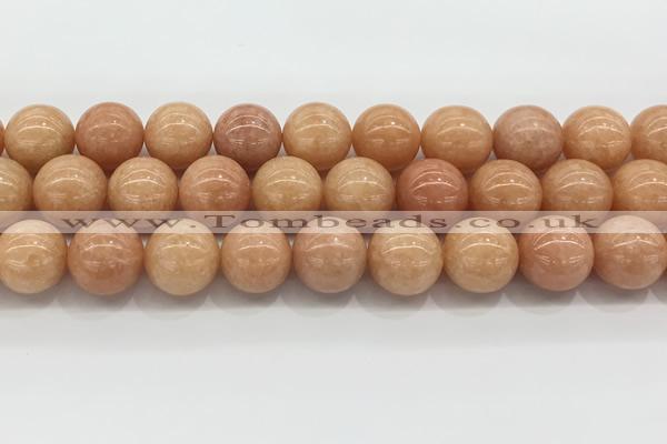 CCA518 15.5 inches 14mm round peach calcite gemstone beads wholesale