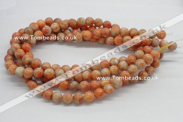 CCA53 15.5 inches 12mm round orange calcite gemstone beads wholesale