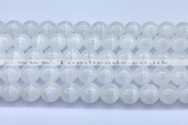 CCA531 15 inches 10mm round white calcite beads