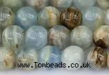 CCA545 15 inches 6.5mm - 7mm round blue calcite beads