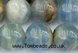 CCA547 15 inches 9.5mm - 10mm round blue calcite beads