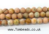 CCA555 15.5 inches 14mm round peach calcite gemstone beads