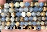 CCA562 15 inches 8mm round blue calcite beads wholesale