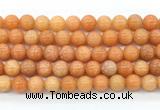 CCA572 15 inches 10mm round peach calcite gemstone beads