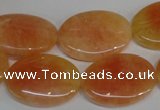 CCA66 15.5 inches 18*25mm oval orange calcite gemstone beads