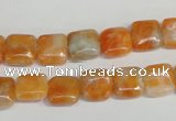 CCA71 15.5 inches 10*10mm square orange calcite gemstone beads