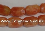 CCA76 15.5 inches 13*18mm faceted nuggets orange calcite gemstone beads