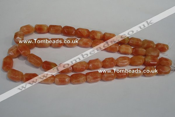 CCA76 15.5 inches 13*18mm faceted nuggets orange calcite gemstone beads