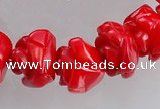 CCB09 15.5 inches 9-10mm rose shape red coral beads Wholesale