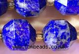 CCB1013 15 inches 9*10mm faceted lapis lazuli beads