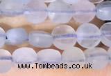 CCB1032 15 inches 4mm faceted coin aquamarine beads