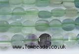 CCB1136 15 inches 4mm faceted coin fluorite beads