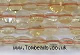 CCB1139 15 inches 4mm faceted coin citrine beads