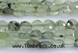 CCB1141 15 inches 4mm faceted coin prehnite beads