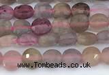 CCB1159 15 inches 4mm faceted coin gemstone beads
