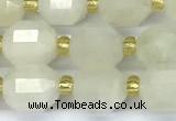 CCB1246 15 inches 7*8mm faceted white moonstone beads