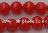 CCB126 15.5 inches 8mm round red coral beads strand wholesale