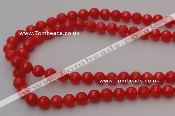 CCB126 15.5 inches 8mm round red coral beads strand wholesale