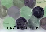 CCB1271 15 inches 10mm faceted fluorite gemstone beads