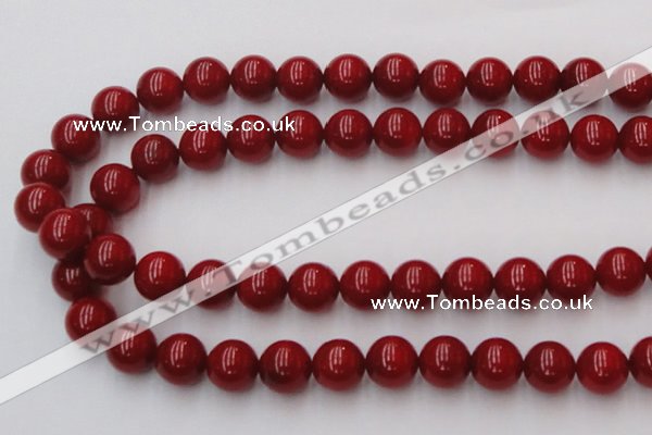 CCB128 15.5 inches 10mm round red coral beads strand wholesale