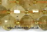 CCB1289 15 inches 9mm - 10mm faceted citrine gemstone beads