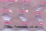 CCB1300 15 inches 7mm - 8mm faceted rose quartz beads