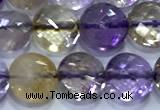 CCB1335 15 inches 8mm faceted coin ametrine beads