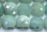 CCB1336 15 inches 8mm faceted coin amazonite beads