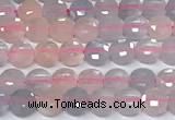 CCB1370 15 inches 4mm faceted coin morganite beads