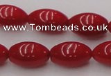 CCB138 15.5 inches 7*11mm rice red coral beads strand wholesale