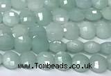 CCB1387 15 inches 4mm faceted coin amazonite beads