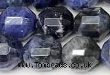 CCB1426 15 inches 9mm - 10mm faceted sodalite beads