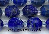 CCB1446 15 inches 7mm - 8mm faceted lapis lazuli beads