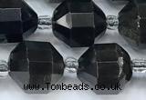 CCB1483 15 inches 9mm - 10mm faceted golden obsidian beads