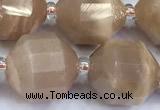 CCB1537 15 inches 11mm - 12mm faceted moonstone gemstone beads