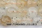 CCB1551 15 inches 8mm round mica quartz beads