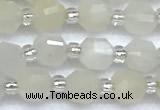 CCB1560 15 inches 5mm - 6mm faceted white moonstone beads