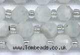 CCB1563 15 inches 5mm - 6mm faceted white moonstone beads