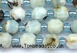 CCB1570 15 inches 5mm - 6mm faceted larimar gemstone beads