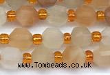 CCB1580 15 inches 5mm - 6mm faceted pink aventurine beads