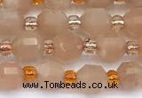 CCB1581 15 inches 5mm - 6mm faceted moonstone beads