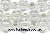 CCB1600 15 inches 10mm faceted white crystal beads