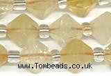 CCB1604 15 inches 10mm faceted citrine gemstone beads