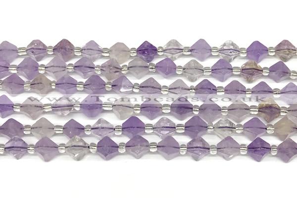 CCB1607 15 inches 10mm faceted lavender amethyst beads