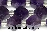 CCB1608 15 inches 10mm faceted amethyst gemstone beads