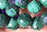 CCB1659 15 inches 6mm faceted teardrop malachite beads
