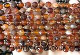 CCB1732 15 inches 6mm faceted coin dream agate beads