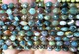 CCB1741 15 inches 6mm faceted coin ocean agate beads